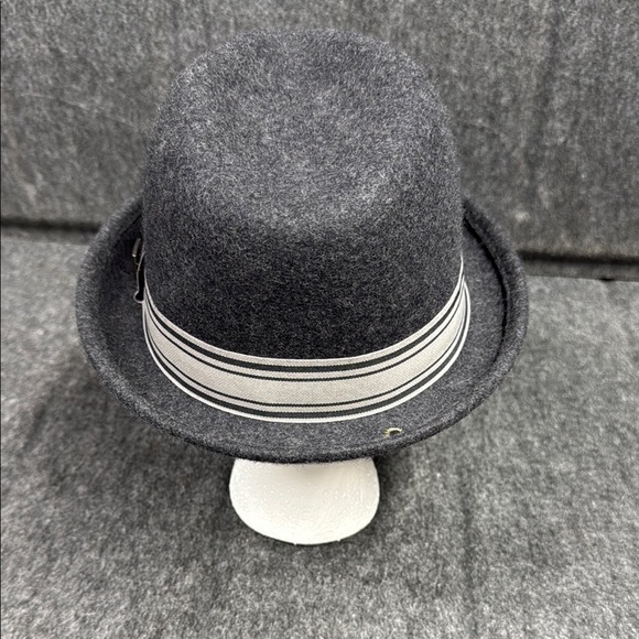 Peter Grimm Charcoal Fedora with Striped Accent - Picture 3 of 8
